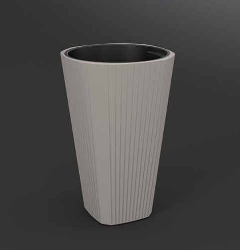 Květináč LAMELA MUZA_šedá